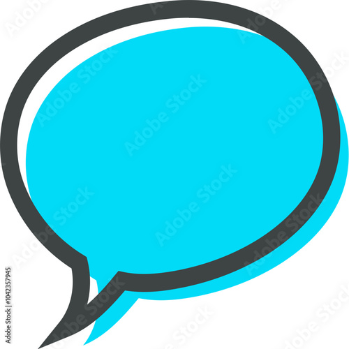 Blue Comic Speech Bubble Vector