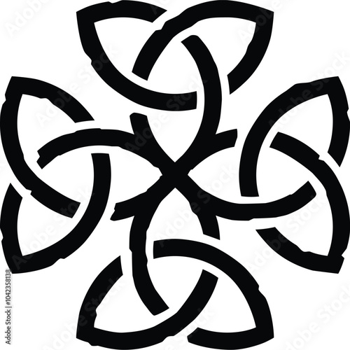 Celtic Knot Four Triquetras Symbol