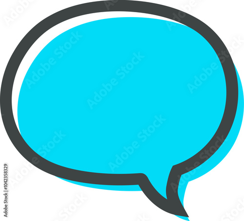 Blue Comic Speech Bubble Vector