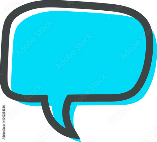 Blue Comic Speech Bubble Vector