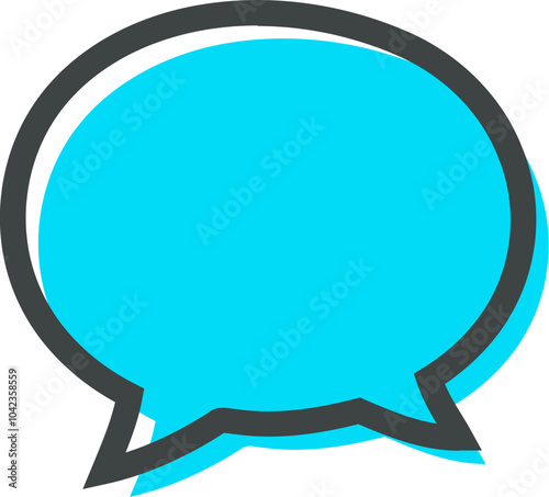 Blue Comic Speech Bubble Vector