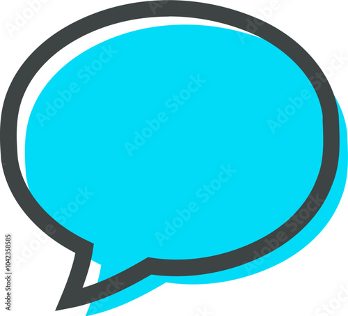 Blue Comic Speech Bubble Vector