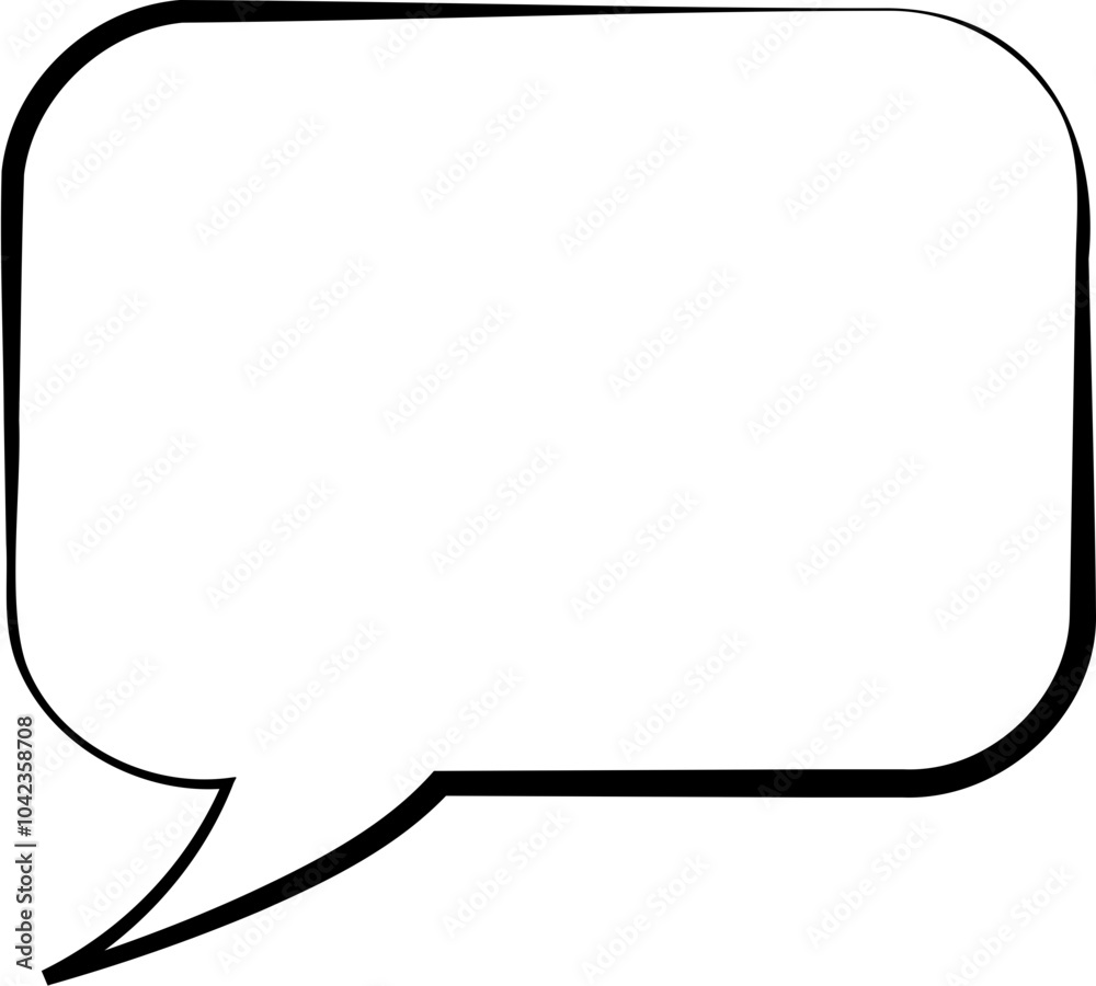 Black and White Speech Bubble Vector Black and White Speech Bubble Vector