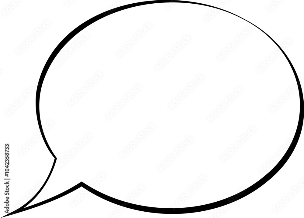 Minimalist Black and White Speech Bubble Minimalist Black and White Speech Bubble