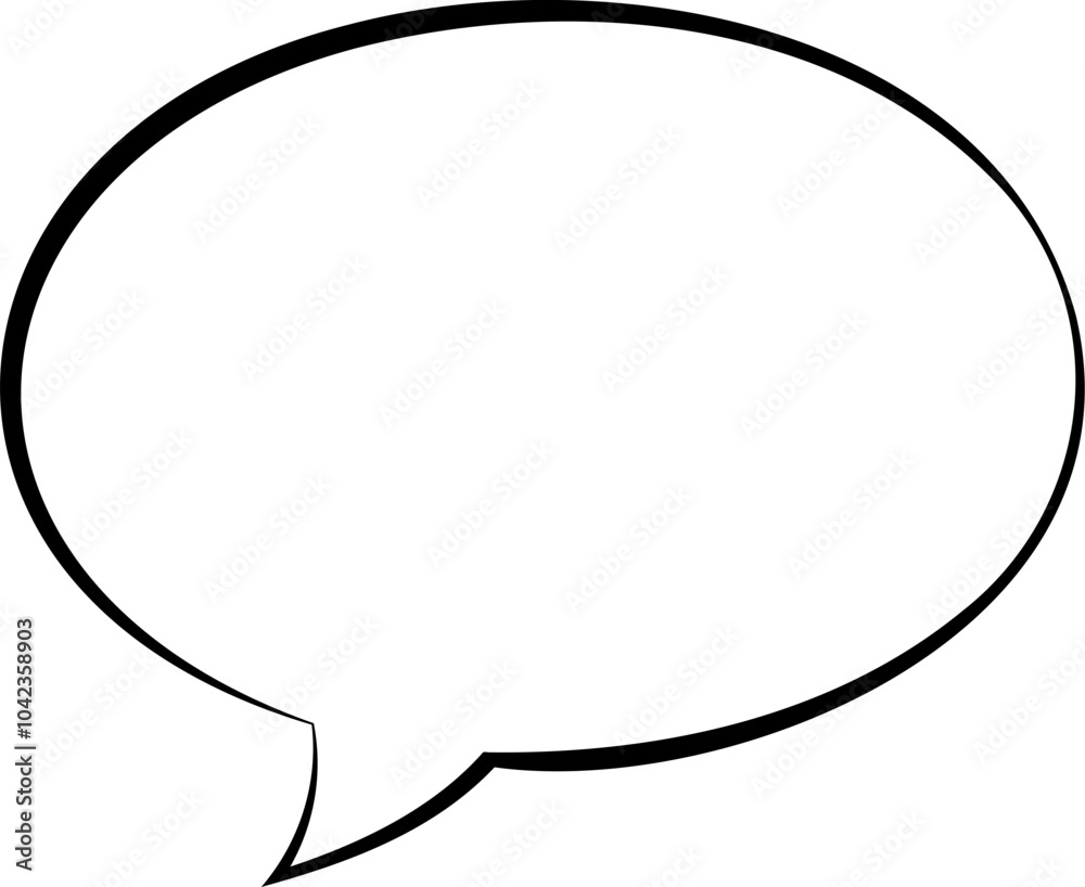 Black and White Speech Bubble Vector