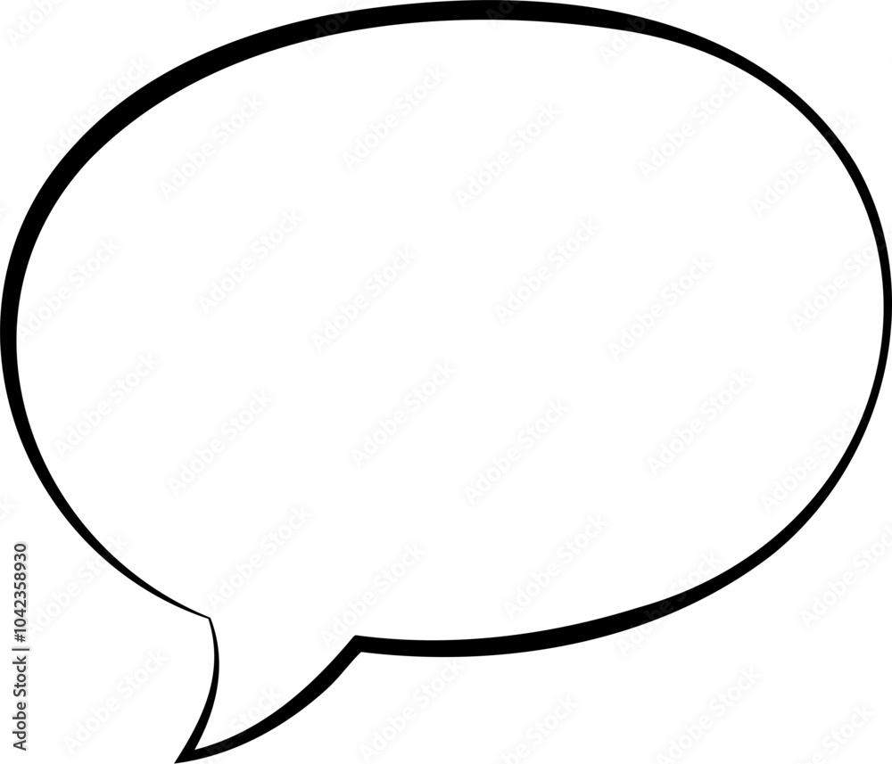 Minimalist Black and White Speech Bubble Minimalist Black and White Speech Bubble