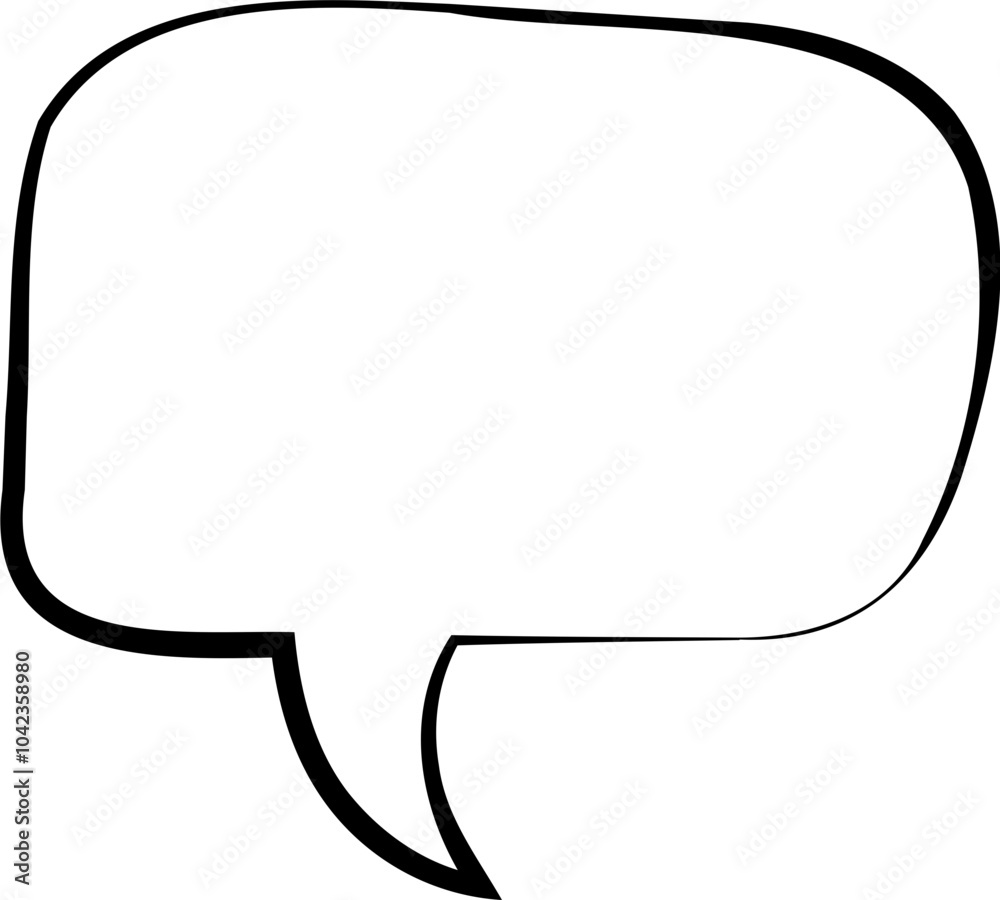 Classic BW Speech Bubble Illustration
