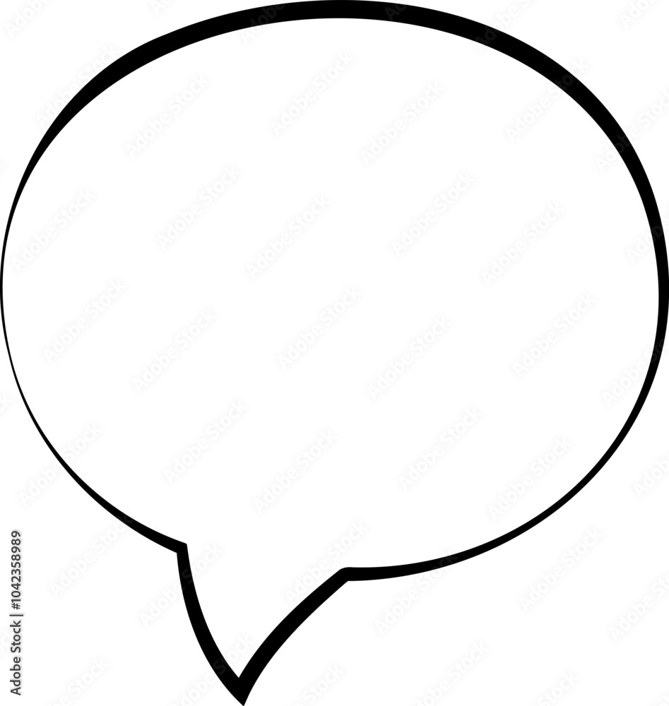 Minimalist Black and White Speech Bubble Minimalist Black and White Speech Bubble