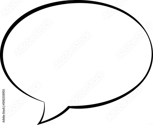 Obraz na płótnie Black and White Speech Bubble Vector w salonie