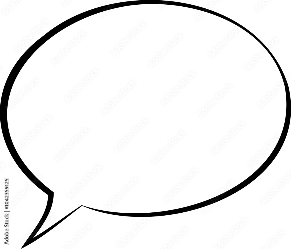 Minimalist Black and White Speech Bubble Minimalist Black and White Speech Bubble