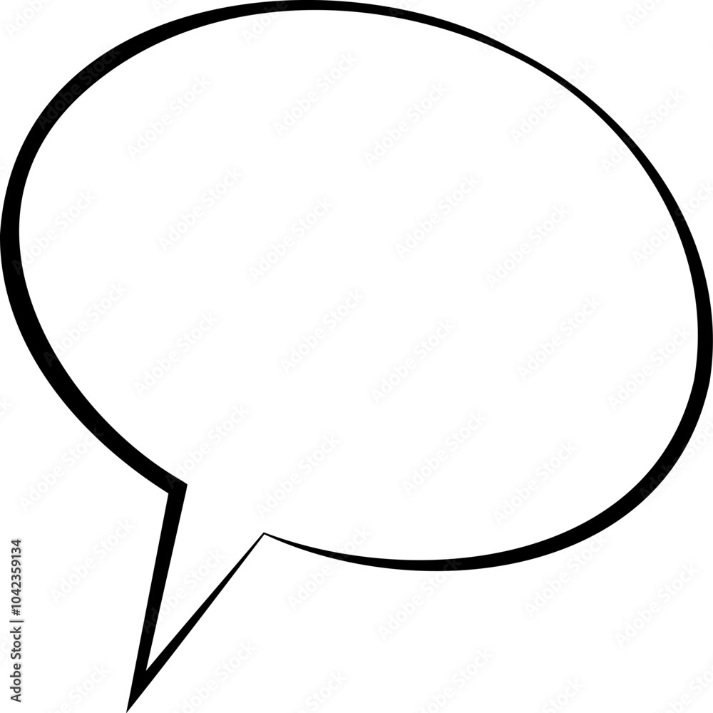 Minimalist Black and White Speech Bubble Minimalist Black and White Speech Bubble