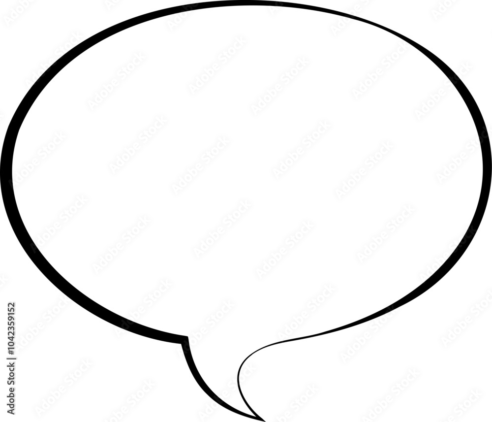 Black and White Speech Bubble Vector Black and White Speech Bubble Vector