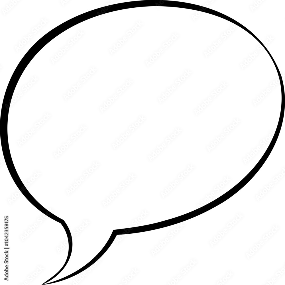 Classic BW Speech Bubble Illustration