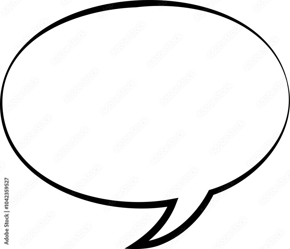 Black and White Speech Bubble Vector Black and White Speech Bubble Vector