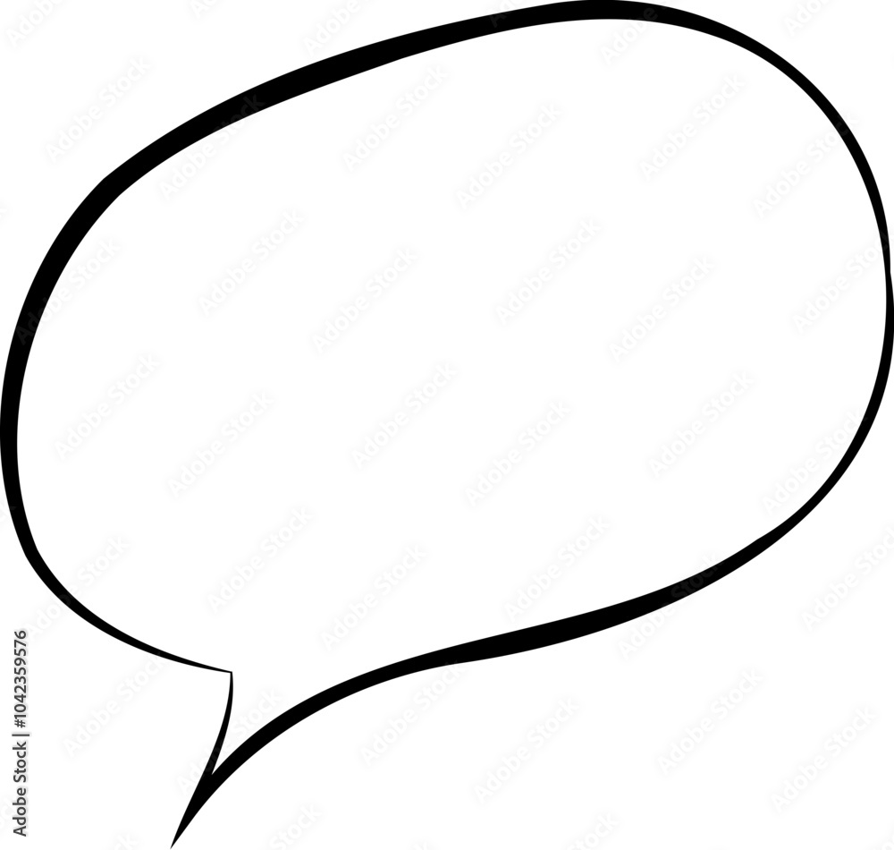 Classic BW Speech Bubble Illustration Classic BW Speech Bubble Illustration