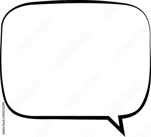 Obraz na płótnie Minimalist Black and White Speech Bubble w salonie