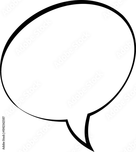 Obraz na płótnie Black and White Speech Bubble Vector w salonie