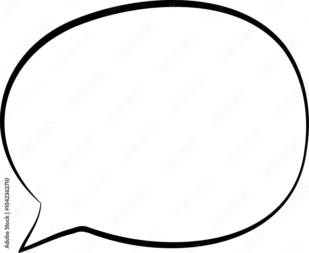 Black and White Speech Bubble Vector