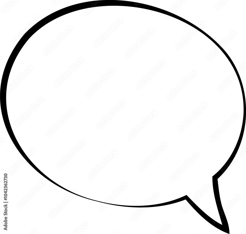 Minimalist Black and White Speech Bubble Minimalist Black and White Speech Bubble