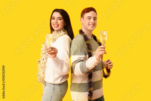 Young couple with Christmas...