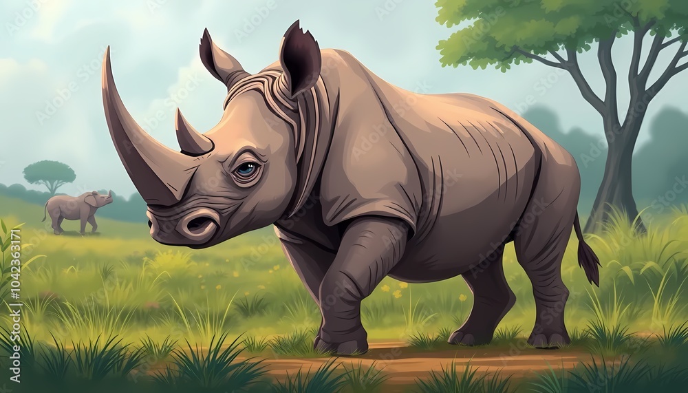 Fototapeta premium Majestic Rhinoceros