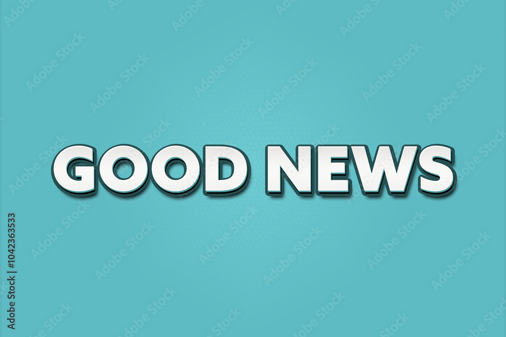 Fototapeta premium Good News. A Illustration with white text isolated on light green background.