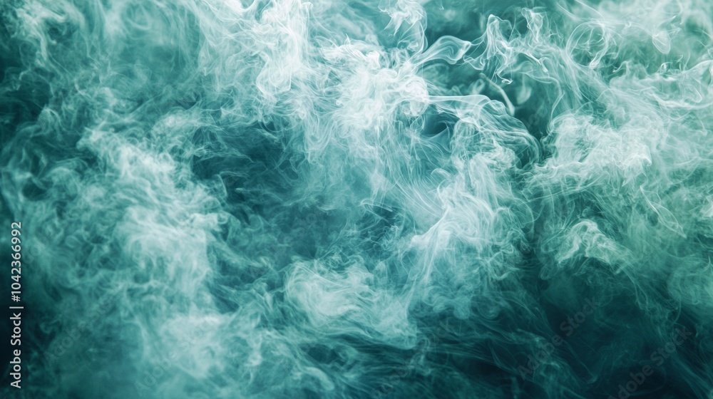 Fototapeta premium Dense green smoke or mist creating an abstract texture