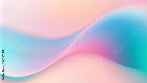Smooth abstract gradient, serene, featuring soft pink and blue curves on a light background.
