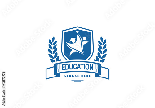 Education logo vector or university logo design.