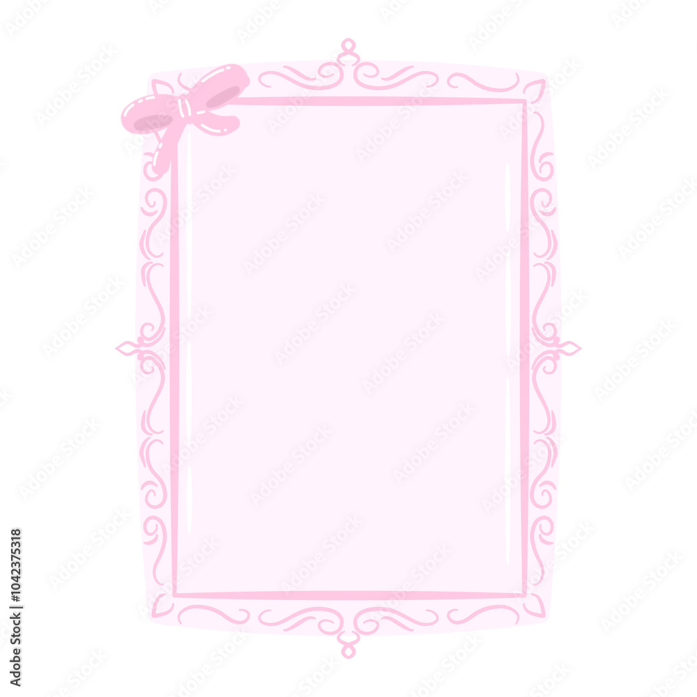 pink frame for photo or congratulation pink frame for photo or congratulation