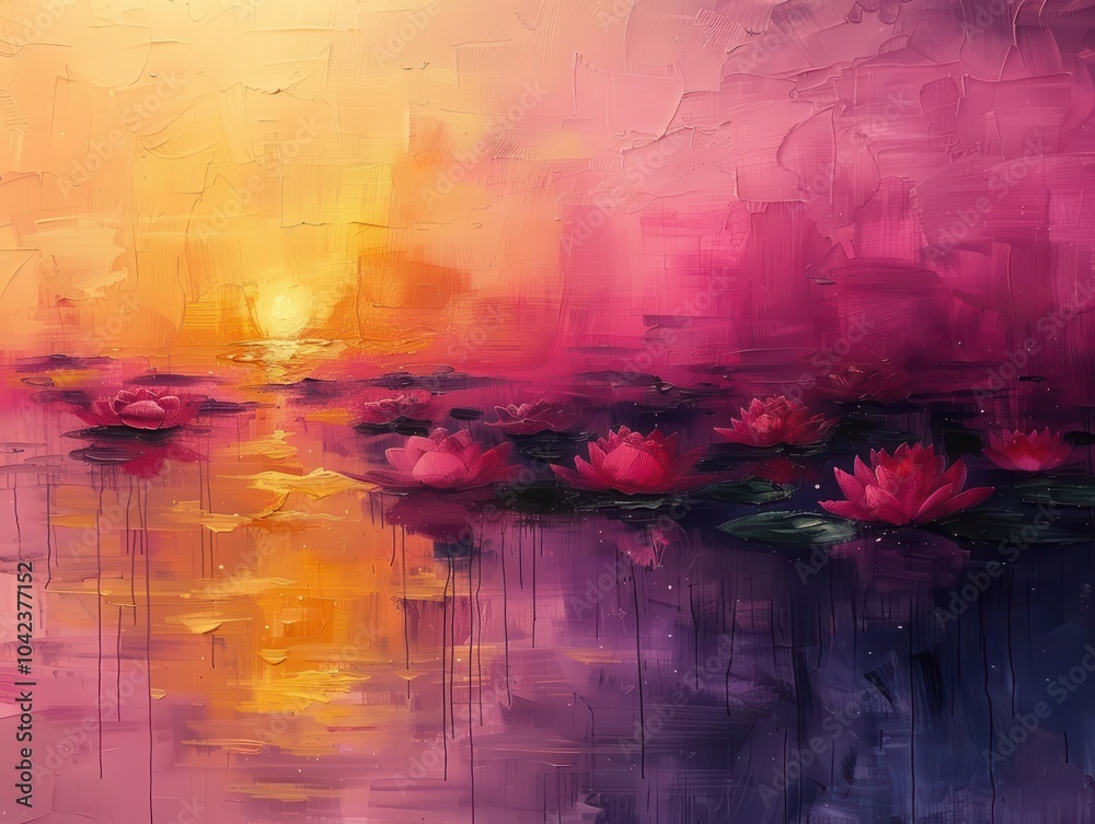 Obraz premium Meditation mindfulness, serene environment, vibrant colors, peaceful scenes, inviting