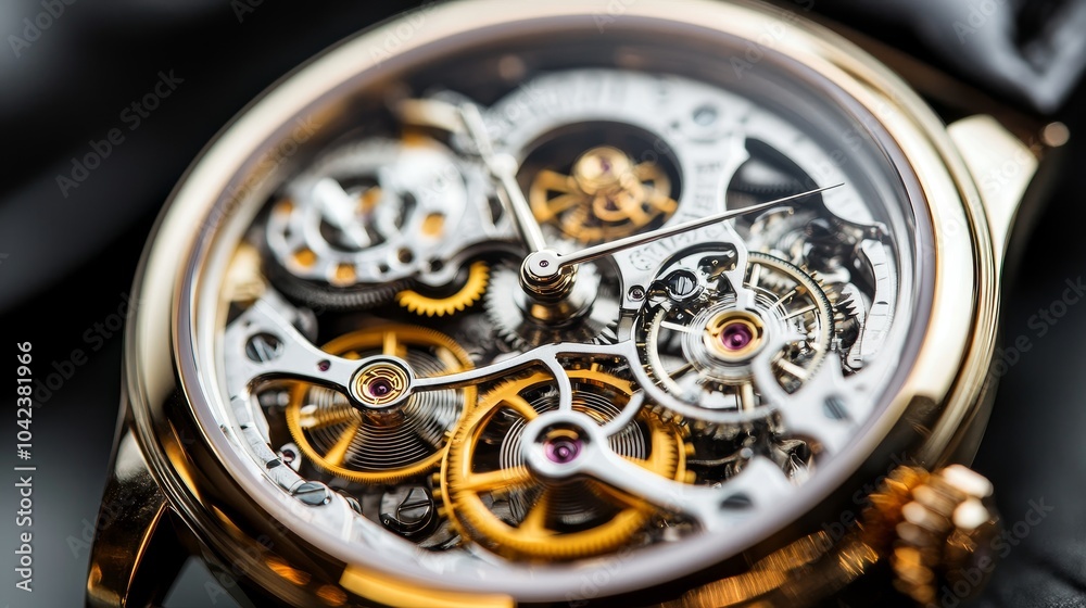 Unwinding Time:Delicate Disassembly, Dissected Timepiece. Concept of precision engineering, watchmaking, disassembly, analysis, problem-solving, meticulous attention to detail. Unwinding Time:Delicate Disassembly, Dissected Timepiece. Concept of precision engineering, watchmaking, disassembly, analysis, problem-solving, meticulous attention to detail.