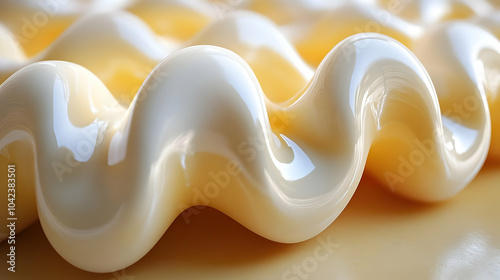 Creamy, wavy texture resemb...