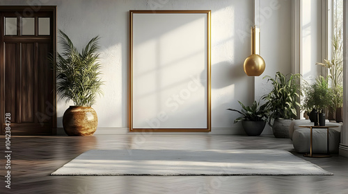 Modern interior with plants...