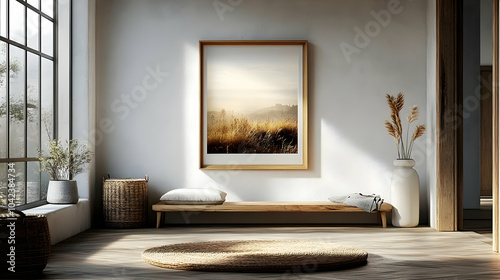 Cozy interior with artwork ...
