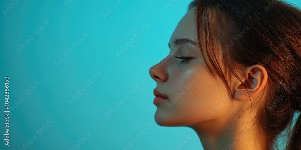 Fototapeta premium Pensive Portrait of a Woman