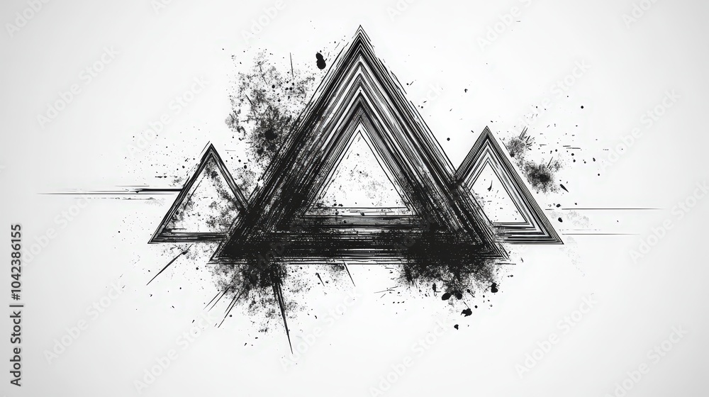 Fototapeta premium Artistic Representation of Trapezoids and Shapes