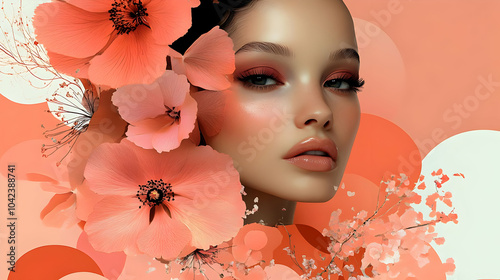 A beauty portrait adorned w...