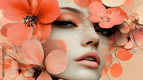 A close-up of a woman's fac...