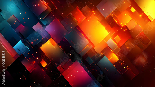 Abstract colorful geometric...