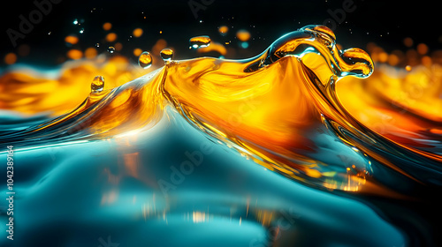 Vibrant liquid waves with o...
