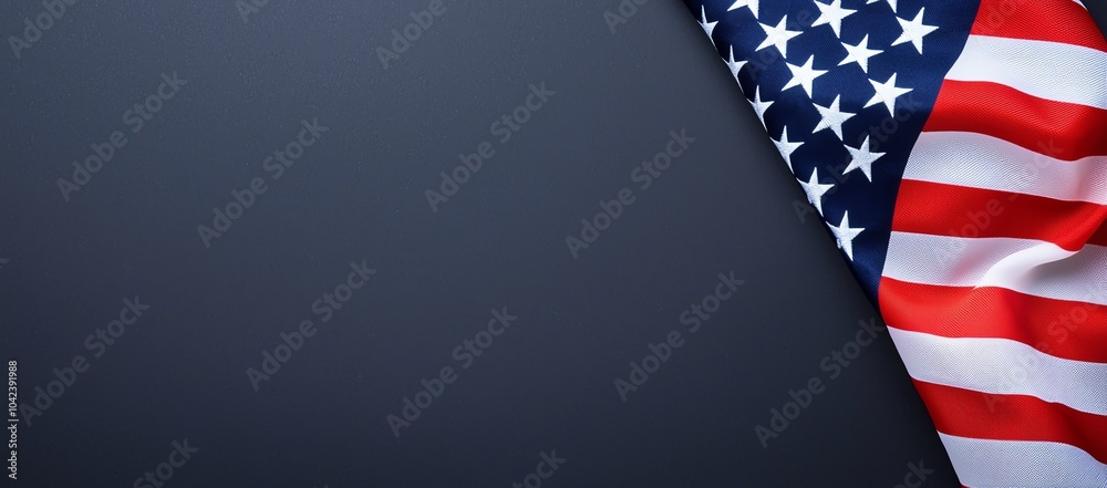 American flag with stars and stripes on a dark background, symbolizing patriotism and national pride in the United States. American flag with stars and stripes on a dark background, symbolizing patriotism and national pride in the United States.