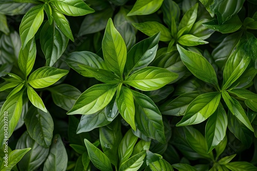 A close up of a bunch of green leaves