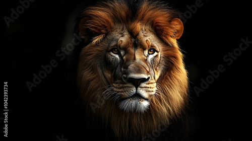 Wallpaper Mural Majestic Lion with a Powerful Gaze Torontodigital.ca