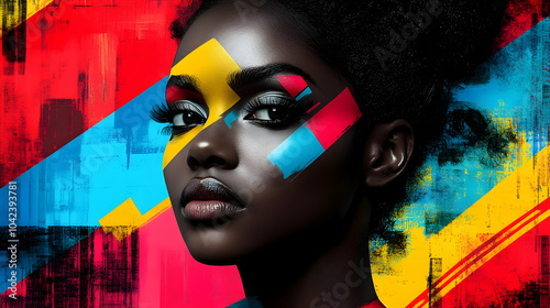 A vibrant portrait of a wom...