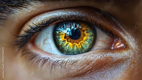Close-up of a vibrant, mult...