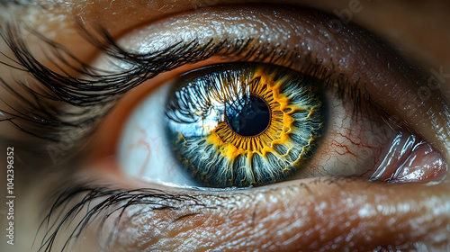 Close-up of a vibrant human...