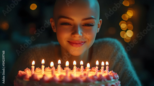 A smiling person with a bir...