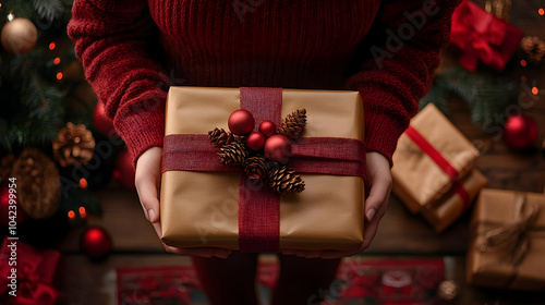 A person holding a beautifu...