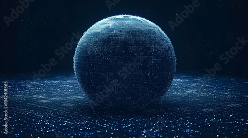 A digital sphere composed o...